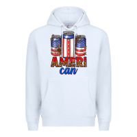 White Ameri can Premium Hoodie - texasbilliewilder