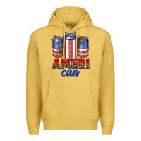 Antique Gold Ameri can Premium Hoodie - texasbilliewilder