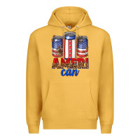Mustard Ameri can Premium Hoodie - texasbilliewilder