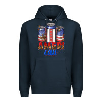 Navy Ameri can Premium Hoodie - texasbilliewilder
