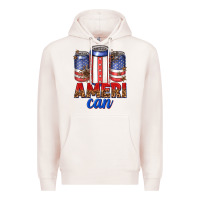 Pale Pink Ameri can Premium Hoodie - texasbilliewilder