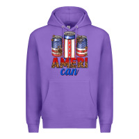 Purple Ameri can Premium Hoodie - texasbilliewilder