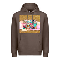 Coffee small business coffee cups Premium Hoodie - Zillion Design Studio