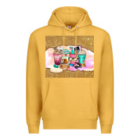 Mustard small business coffee cups Premium Hoodie - Zillion Design Studio
