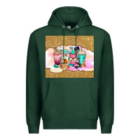 Sports Green small business coffee cups Premium Hoodie - Zillion Design Studio
