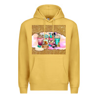 Antique Gold small business coffee cups Premium Hoodie - Zillion Design Studio