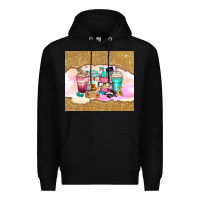 Black small business coffee cups Premium Hoodie - Zillion Design Studio