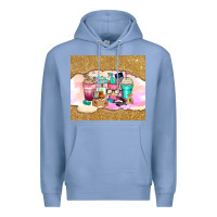 Colony Blue small business coffee cups Premium Hoodie - Zillion Design Studio