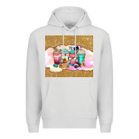 Dove Grey small business coffee cups Premium Hoodie - Zillion Design Studio