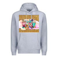 Heather Grey small business coffee cups Premium Hoodie - Zillion Design Studio