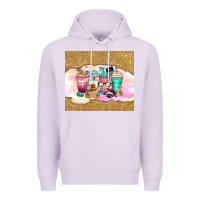 Lilac small business coffee cups Premium Hoodie - Zillion Design Studio