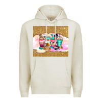 Oatmeal Heather small business coffee cups Premium Hoodie - Zillion Design Studio
