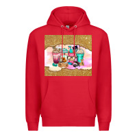 Red small business coffee cups Premium Hoodie - Zillion Design Studio