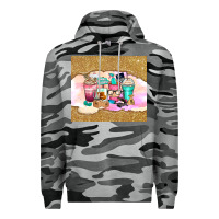 Slate Camo small business coffee cups Premium Hoodie - Zillion Design Studio