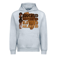 Heather Grey educated motivated elevated melanated Urban Hoodie - texasbilliewilder