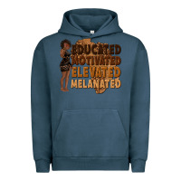 Pigment Midnight Navy educated motivated elevated melanated Urban Hoodie - texasbilliewilder
