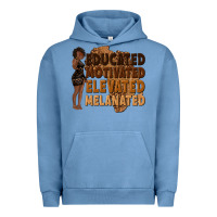 Pigment Pebble Blue educated motivated elevated melanated Urban Hoodie - texasbilliewilder