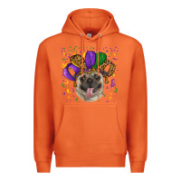 Carrot mardi gras hat pug Premium Hoodie - RanaPortraitStore