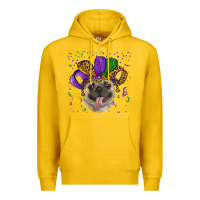 Lemon mardi gras hat pug Premium Hoodie - RanaPortraitStore
