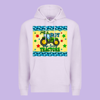 Just A Boy Who Loves Tractors Premium Hoodie Designed By Zillion Design Studio