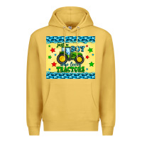 Antique Gold just a boy who loves tractors Premium Hoodie - Zillion Design Studio