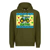 Army Green just a boy who loves tractors Premium Hoodie - Zillion Design Studio