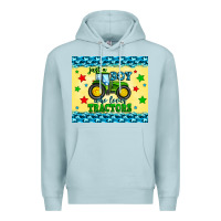 Blue Mist just a boy who loves tractors Premium Hoodie - Zillion Design Studio
