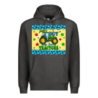 Charcoal Heather just a boy who loves tractors Premium Hoodie - Zillion Design Studio