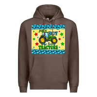 Coffee just a boy who loves tractors Premium Hoodie - Zillion Design Studio