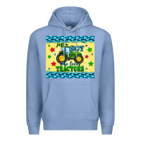 Colony Blue just a boy who loves tractors Premium Hoodie - Zillion Design Studio
