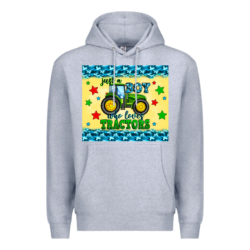 Just A Boy Who Loves Tractors Premium Hoodie by Zillion Design Studio | Teevron