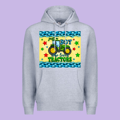 Just A Boy Who Loves Tractors Premium Hoodie Designed By Zillion Design Studio