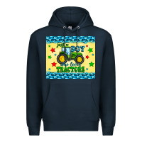 Navy just a boy who loves tractors Premium Hoodie - Zillion Design Studio