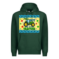 Sports Green just a boy who loves tractors Premium Hoodie - Zillion Design Studio