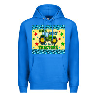 True Royal just a boy who loves tractors Premium Hoodie - Zillion Design Studio