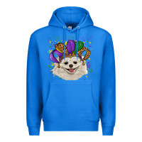 True Royal mardi gras hat white pomeranian Premium Hoodie - RanaPortraitStore