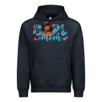 Navy girl mom afro black girl Urban Hoodie - texasbilliewilder
