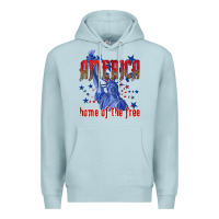 Blue Mist America home of the free Premium Hoodie - texasbilliewilder