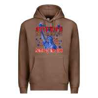Chestnut America home of the free Premium Hoodie - texasbilliewilder
