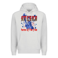 Dove Grey America home of the free Premium Hoodie - texasbilliewilder