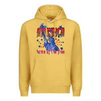 Antique Gold America home of the free Premium Hoodie - texasbilliewilder