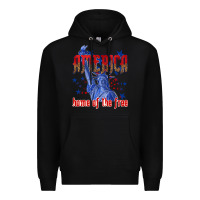 Black America home of the free Premium Hoodie - texasbilliewilder
