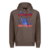 Coffee America home of the free Premium Hoodie - texasbilliewilder