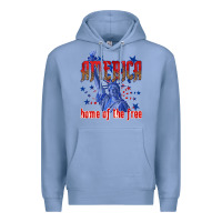 Colony Blue America home of the free Premium Hoodie - texasbilliewilder