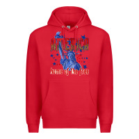 Red America home of the free Premium Hoodie - texasbilliewilder