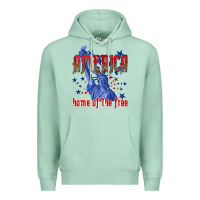 Seafoam America home of the free Premium Hoodie - texasbilliewilder