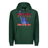 Sports Green America home of the free Premium Hoodie - texasbilliewilder