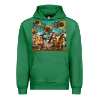 Emerald western horses Urban Hoodie - Zillion Design Studio
