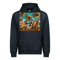 Navy western horses Urban Hoodie - Zillion Design Studio