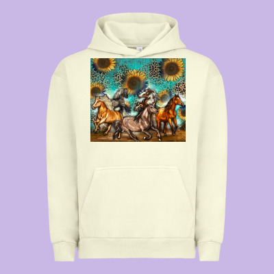 Western Horses Urban Hoodie Designed By Zillion Design Studio